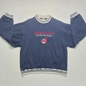 Vintage 90s Cleveland Indians Chief Wahoo Crew Neck Sweat Shirt Women's Medium